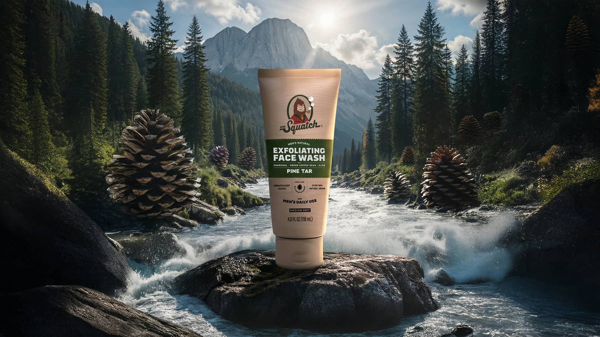 Nettoyant exfoliant au goudron de pin pour le visage