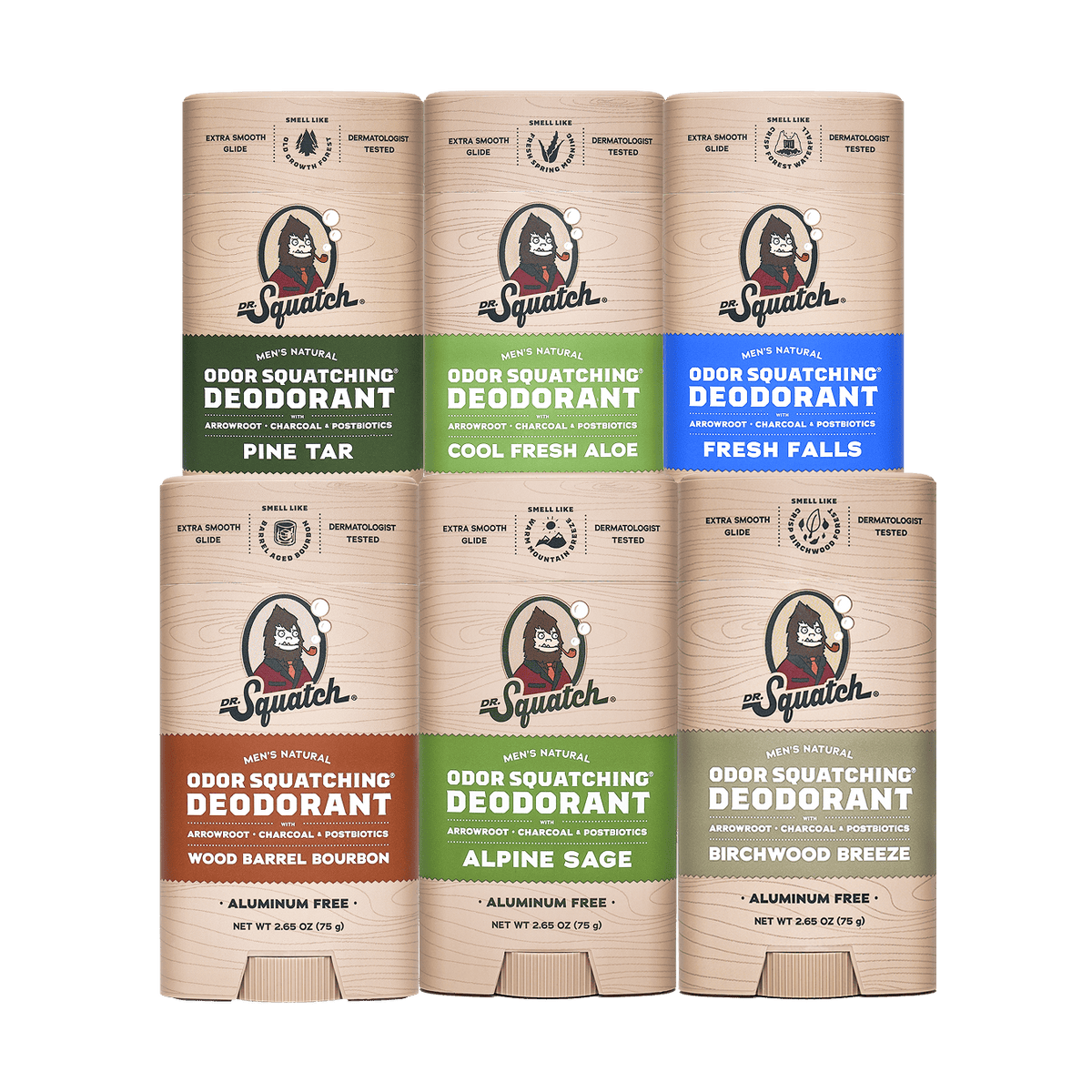 Lot de 6 déodorants