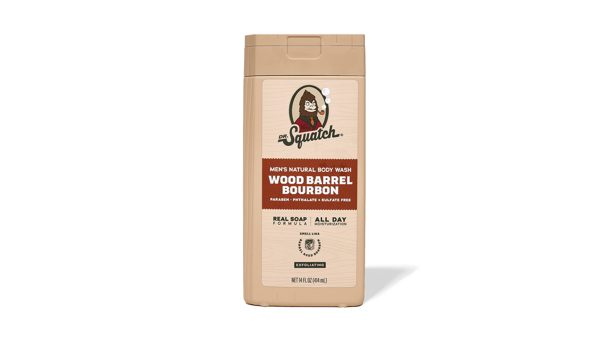 Gel douche exfoliant au bourbon en tonneau de bois 414 ml